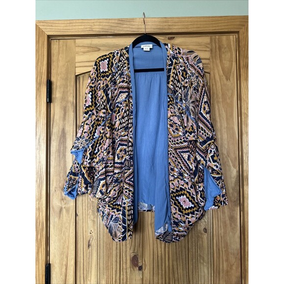 ARIAT Social Kimono Top‎ Women’s ONE SIZE Southwest Aztec Boho Floral Print - Picture 1 of 8